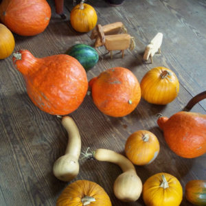 gourds in tablescape